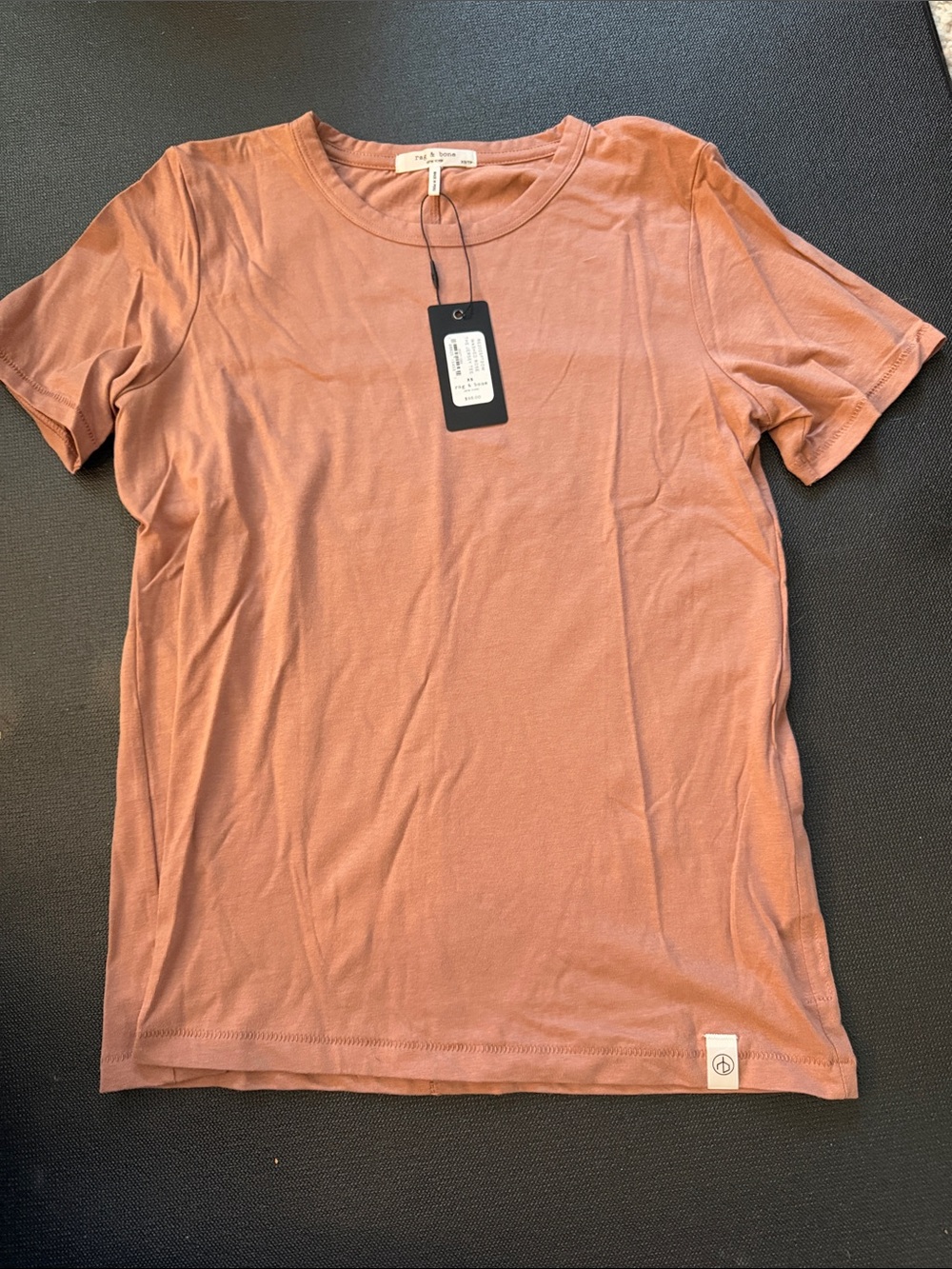 rag & bone NWT xs Short Sleeve Tee in Dusty Rose